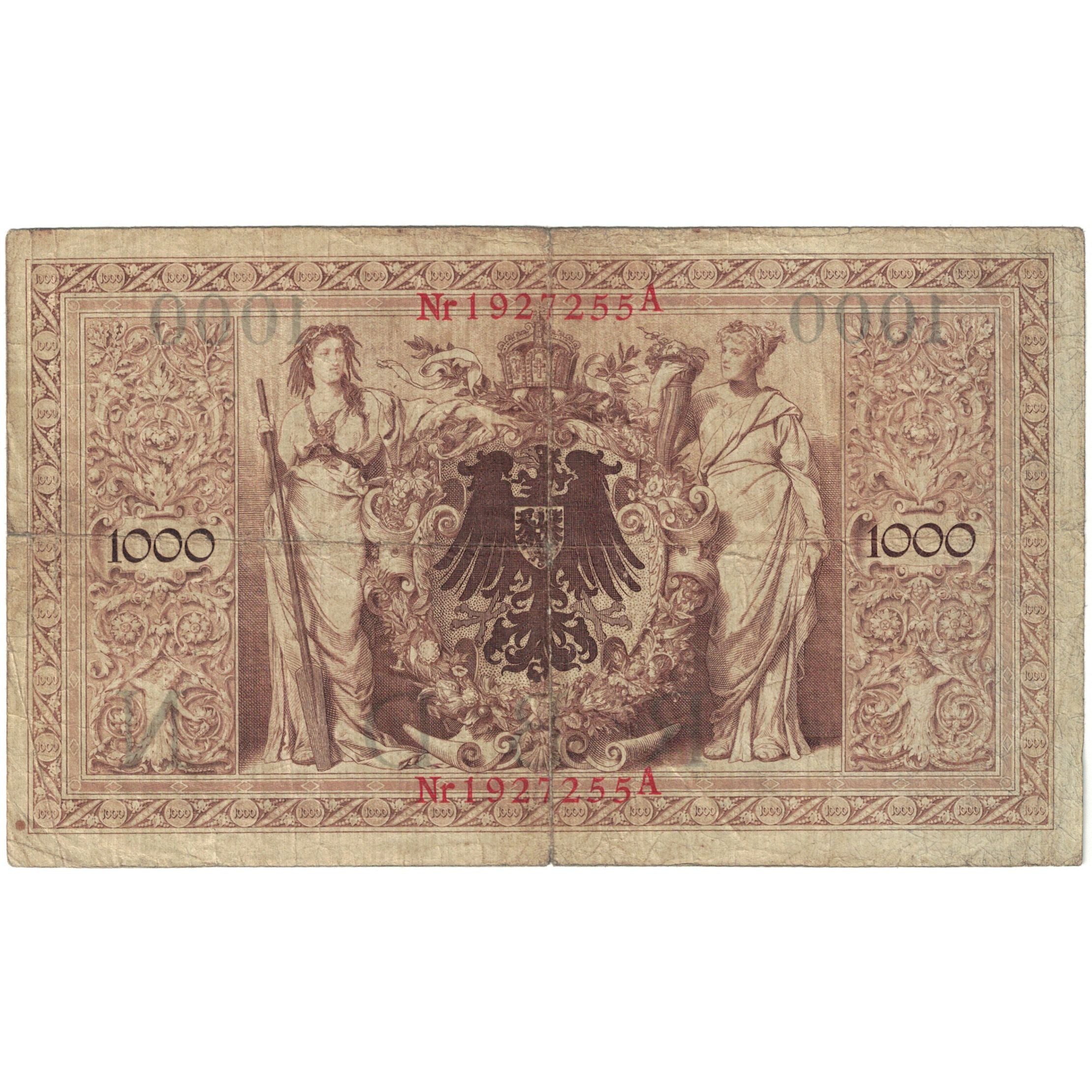 Banknote, Germany, 1000 Mark, 1910, 1910-04-21, KM:44a, VF(20-25)