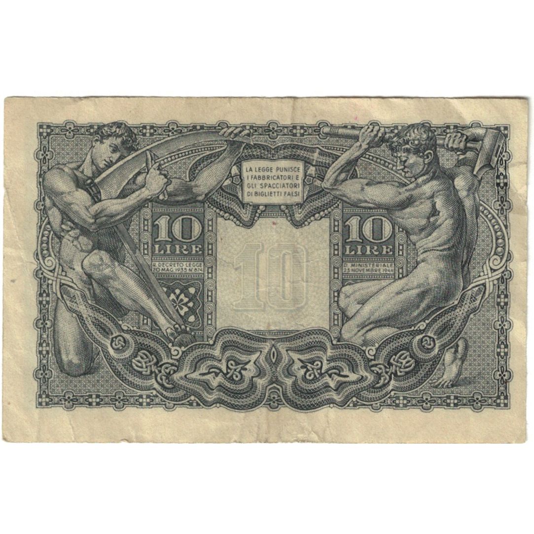 Banknote, Italy, 10 Lire, KM:32a, AU(55-58)