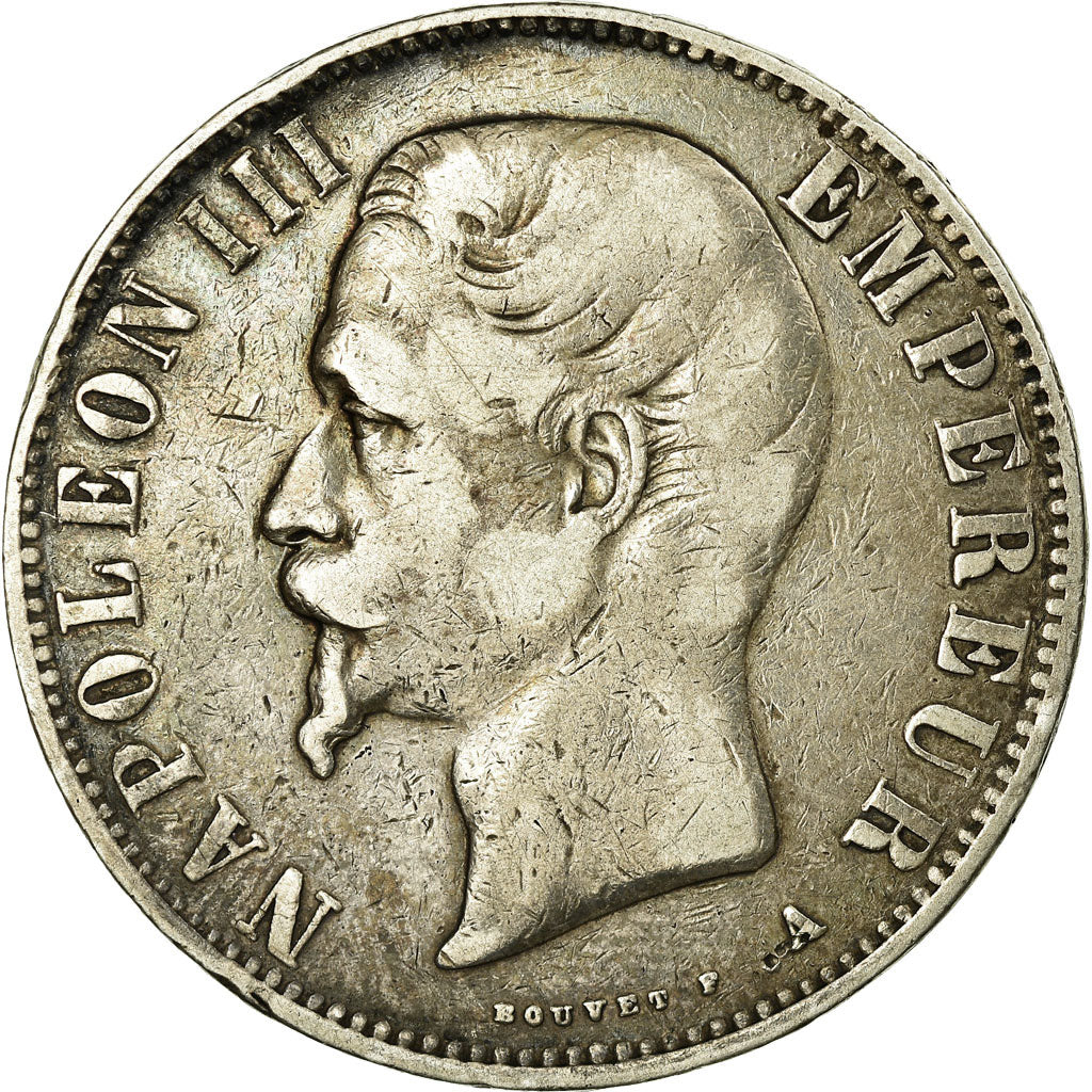 Moneta, Francia, Napoleon III, Napoléon III, 5 Francs, 1856, Paris, MB