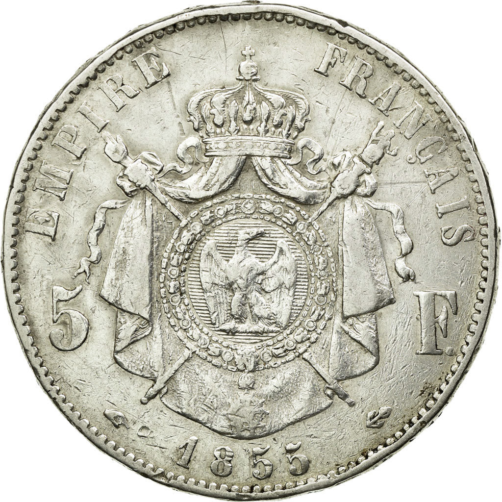 Monnaie, France, Napoleon III, Napoléon III, 5 Francs, 1855, Paris, TB, Argent