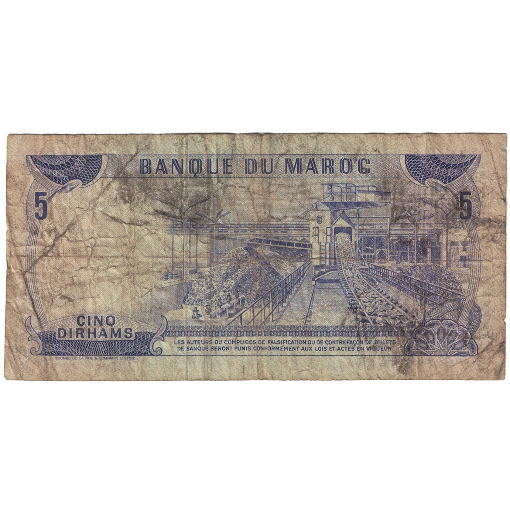Geldschein, Marokko, 5 Dirhams, 1970, 1970, KM:56a, SGE