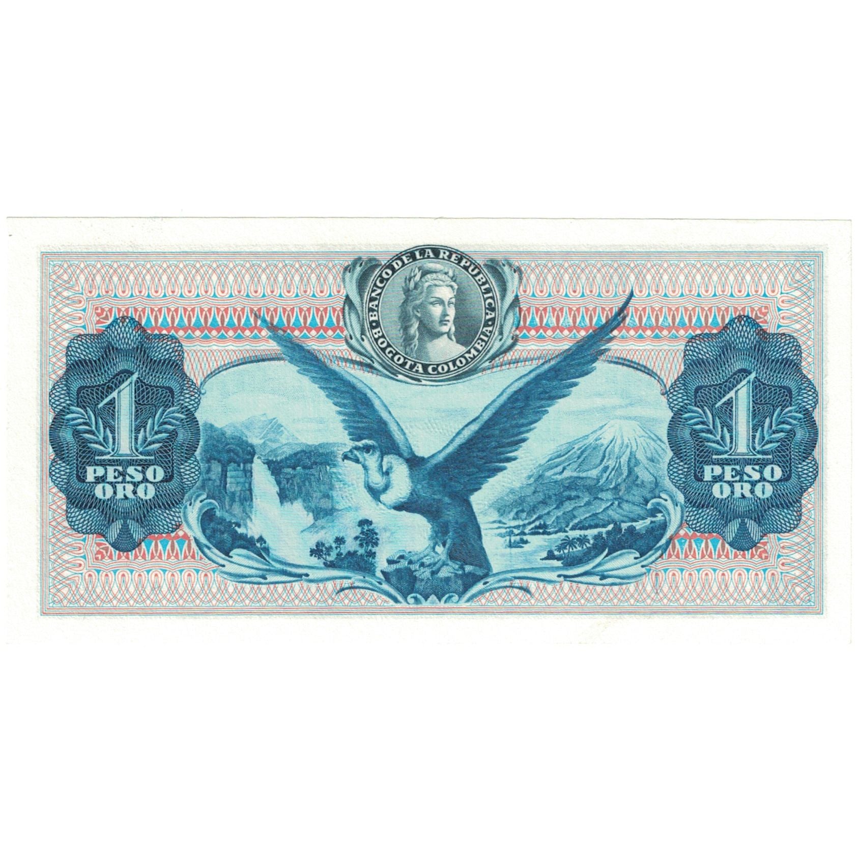 Banknote, Colombia, 1 Peso Oro, 1972, 1972-07-20, KM:404e, UNC(65-70)