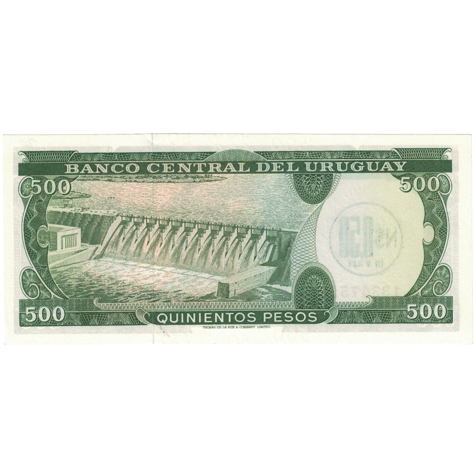 Banconote, Uruguay, 0.50 Nuevo Peso on 500 Pesos, 1975, Undated (1975), KM:54