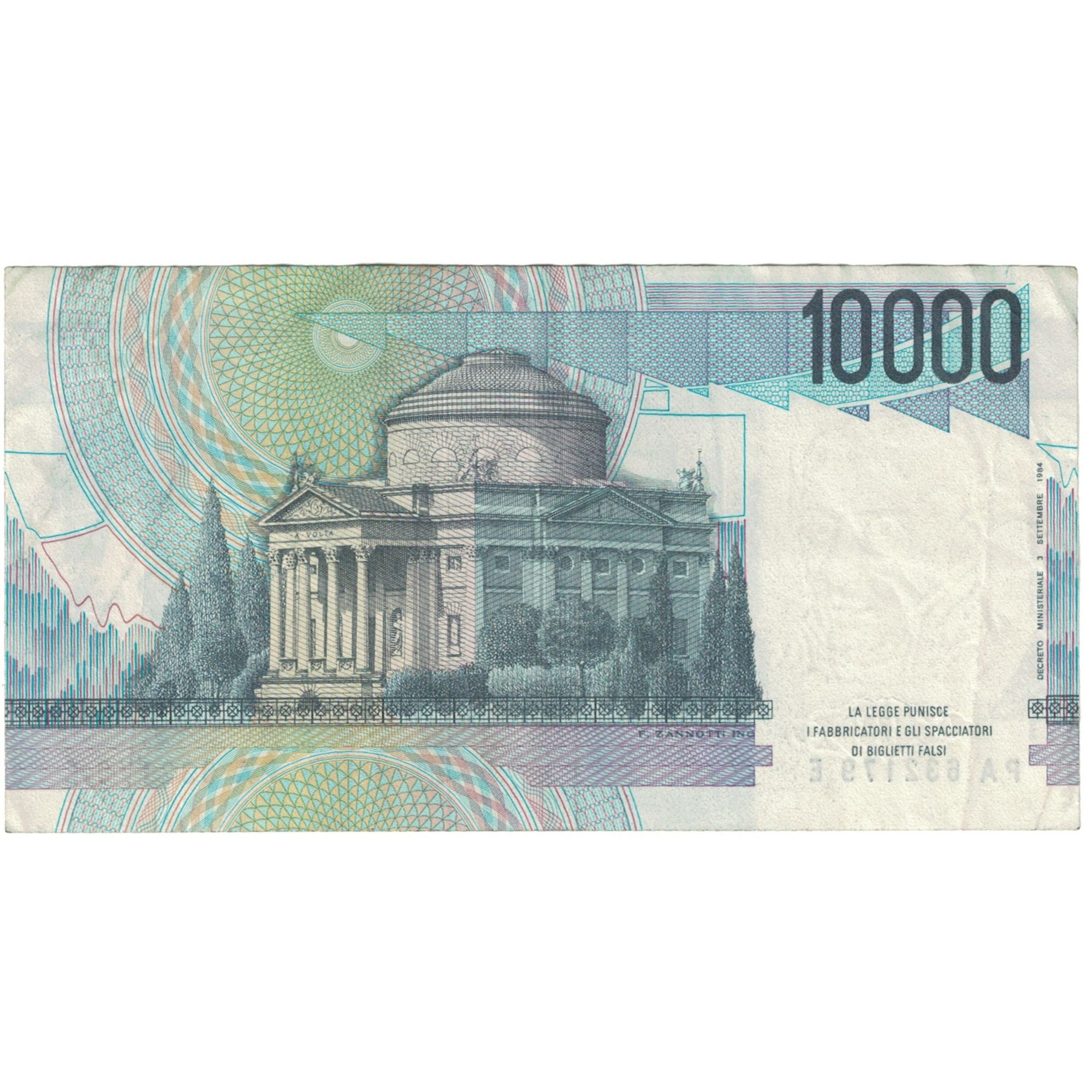 Banknot, Włochy, 10,000 Lire, 1984, KM:112a, EF(40-45)
