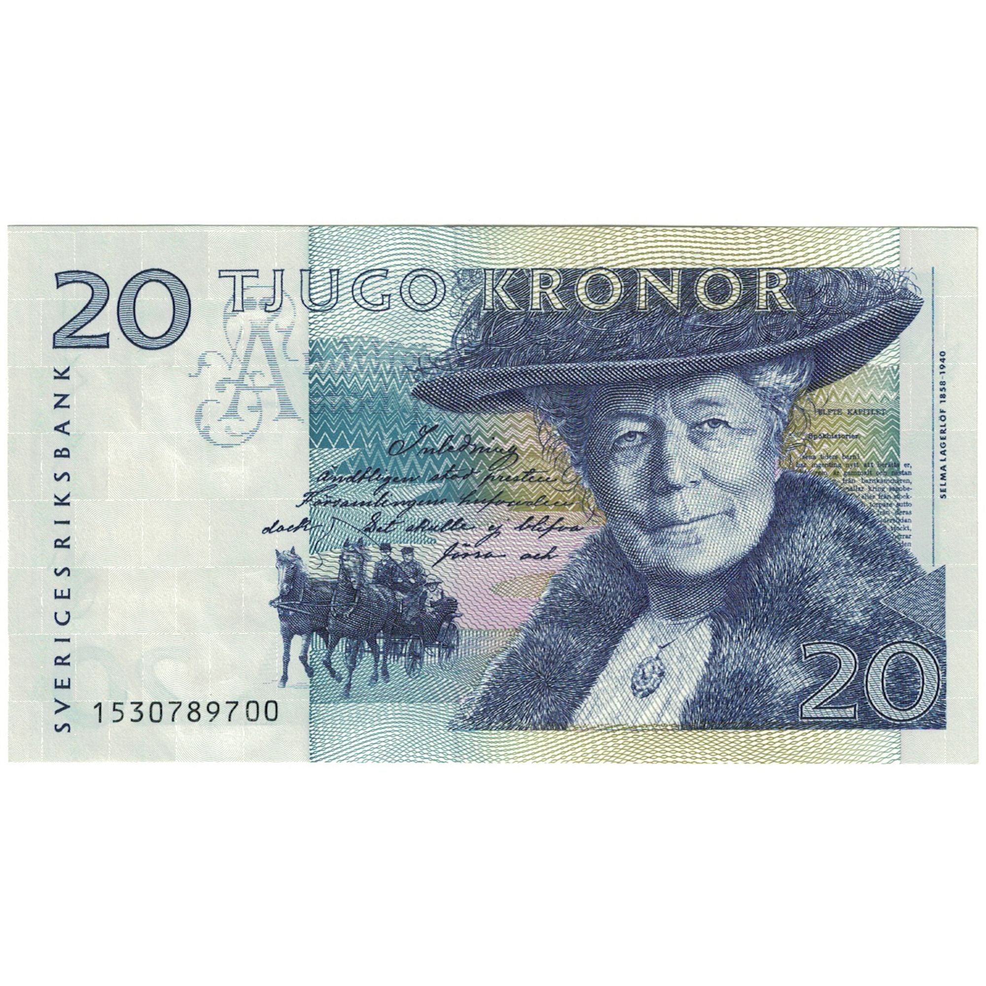 Banknote, Sweden, 20 Kronor, 1991, KM:61a, UNC(65-70)