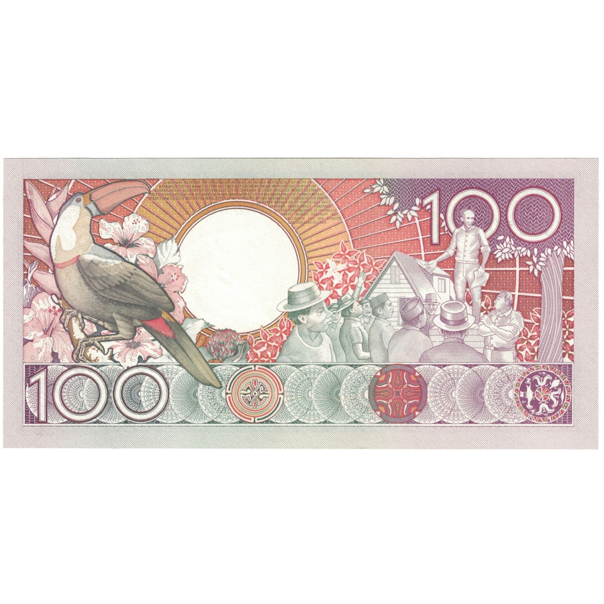 Geldschein, Surinam, 100 Gulden, 1986, 1986-07-01, KM:133a, UNZ