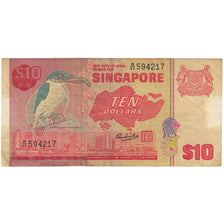 Banknote, Singapore, 10 Dollars, Undated (1976), KM:11b, VF(30-35)