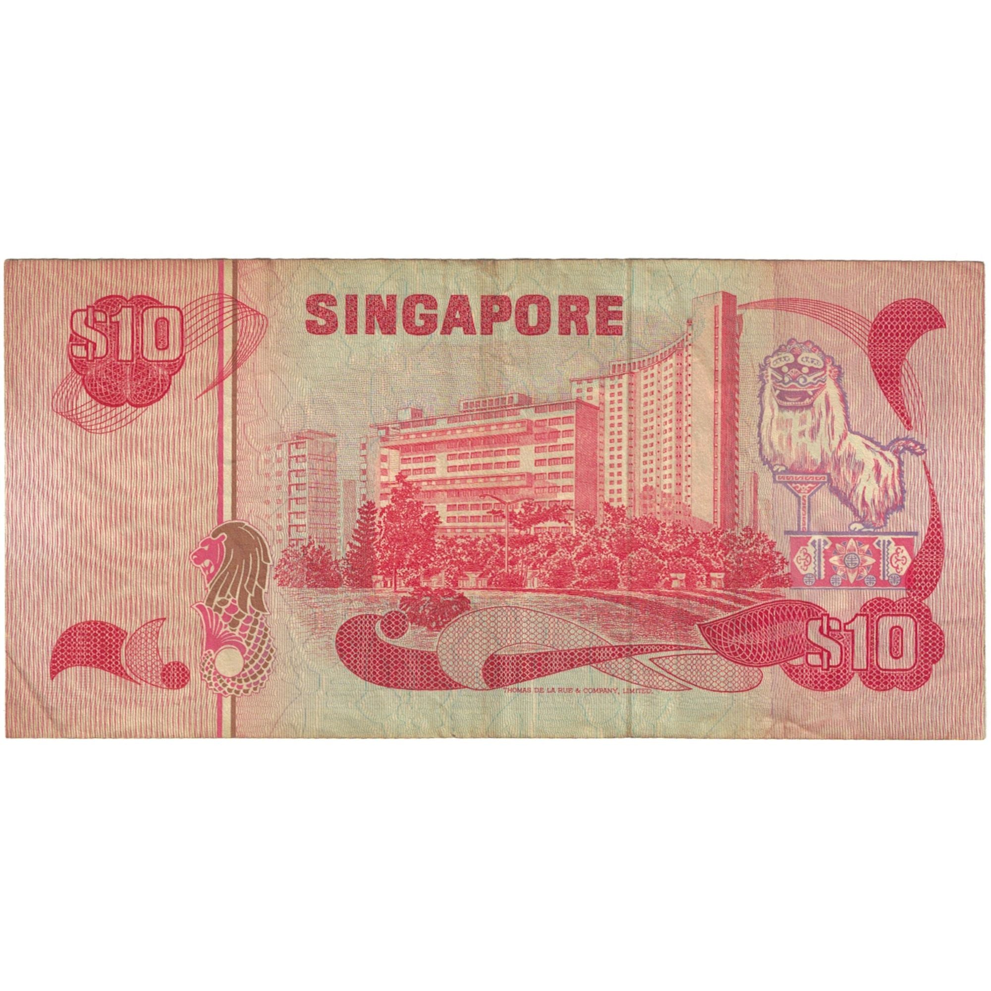 Banknote, Singapore, 10 Dollars, Undated (1976), KM:11b, VF(30-35)