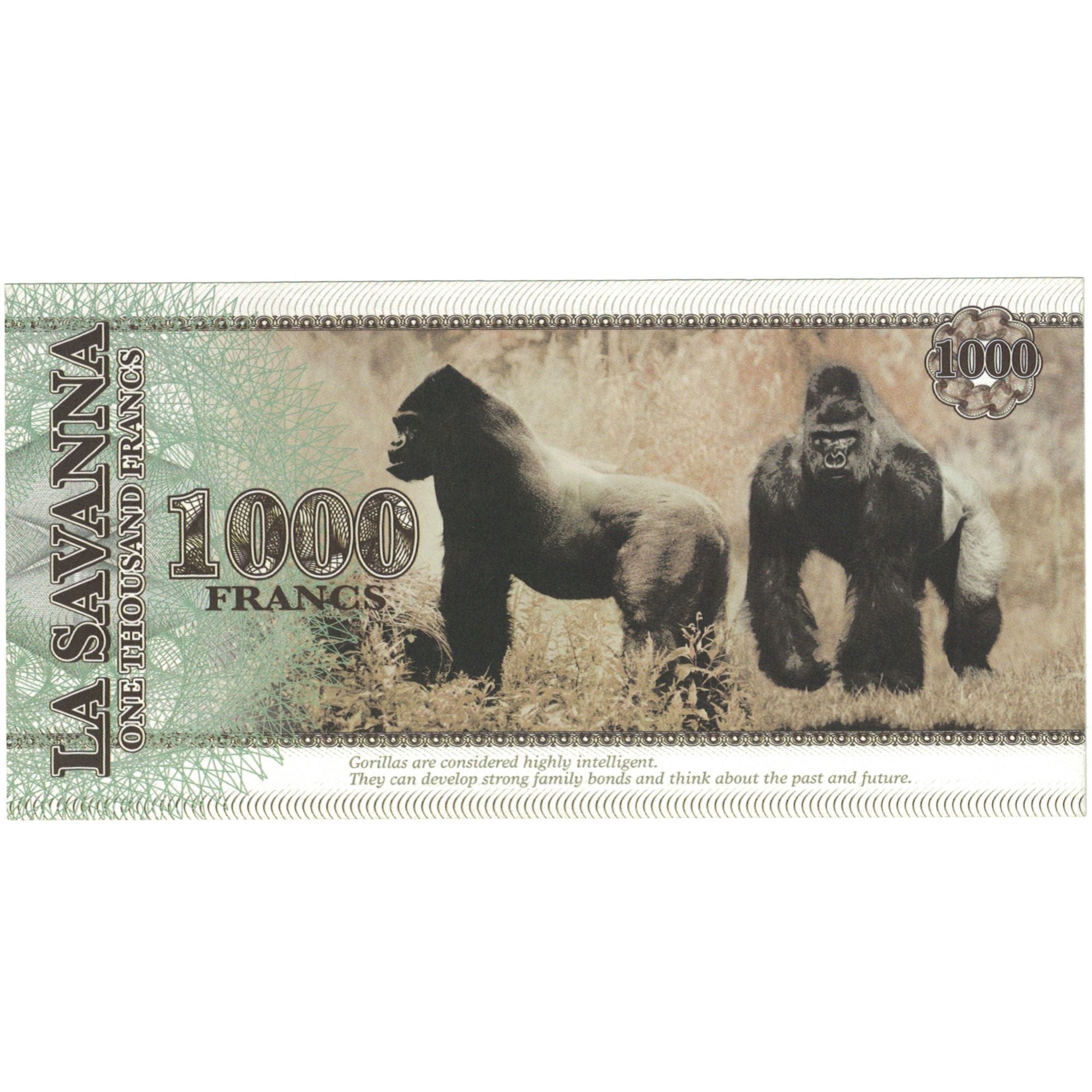 Banknote, 1000 Francs, LA SAVANNA, UNC(65-70)