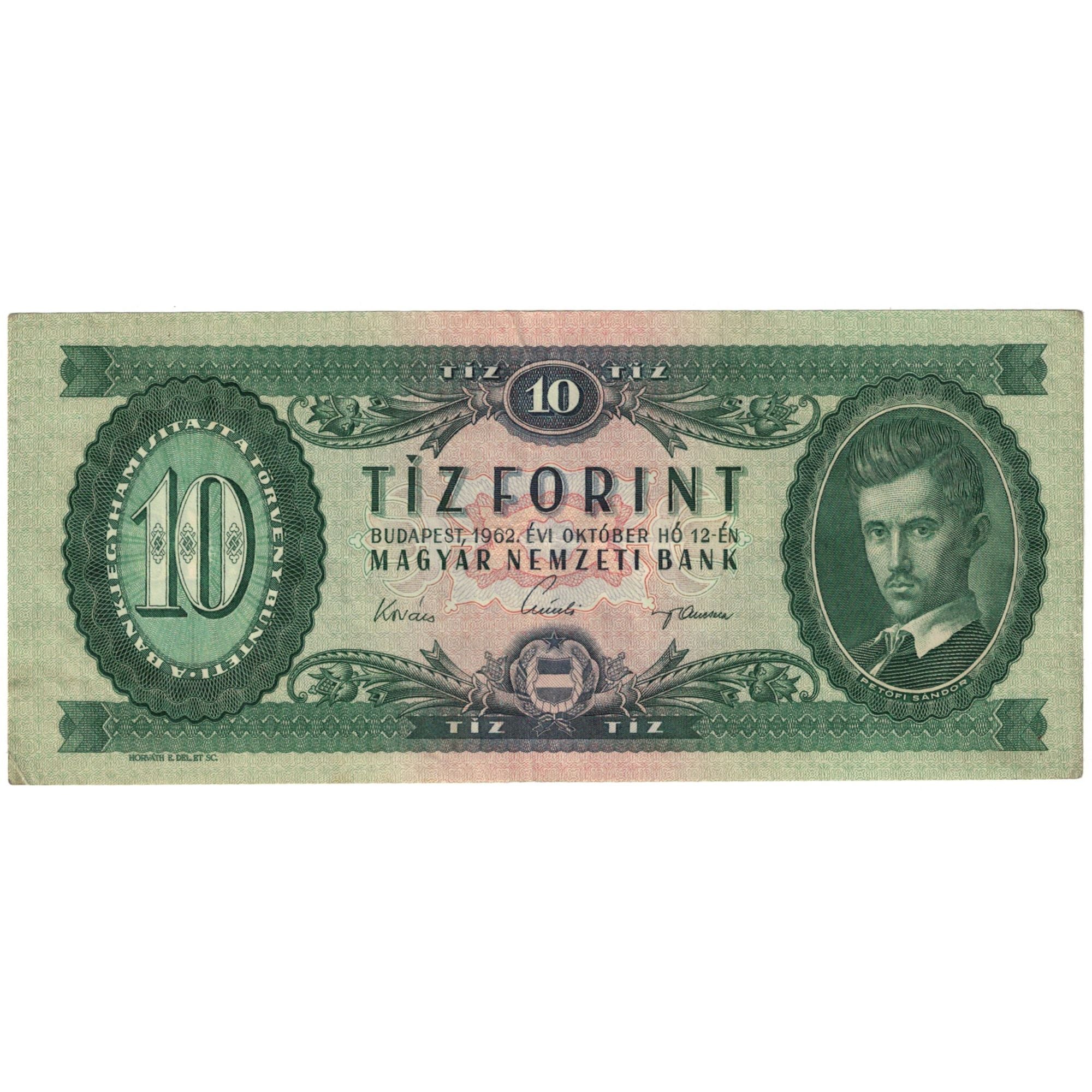 Banknote, Hungary, 10 Forint, 1957-1983, 1962-10-12, KM:168c, AU(55-58)