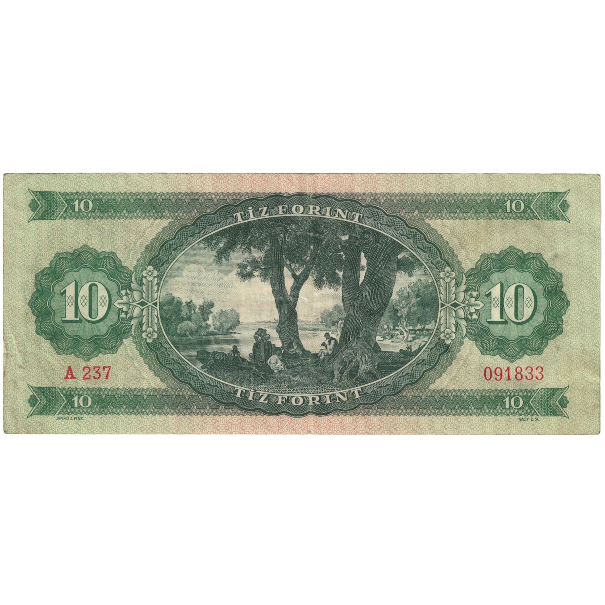 Banknote, Hungary, 10 Forint, 1957-1983, 1962-10-12, KM:168c, AU(55-58)