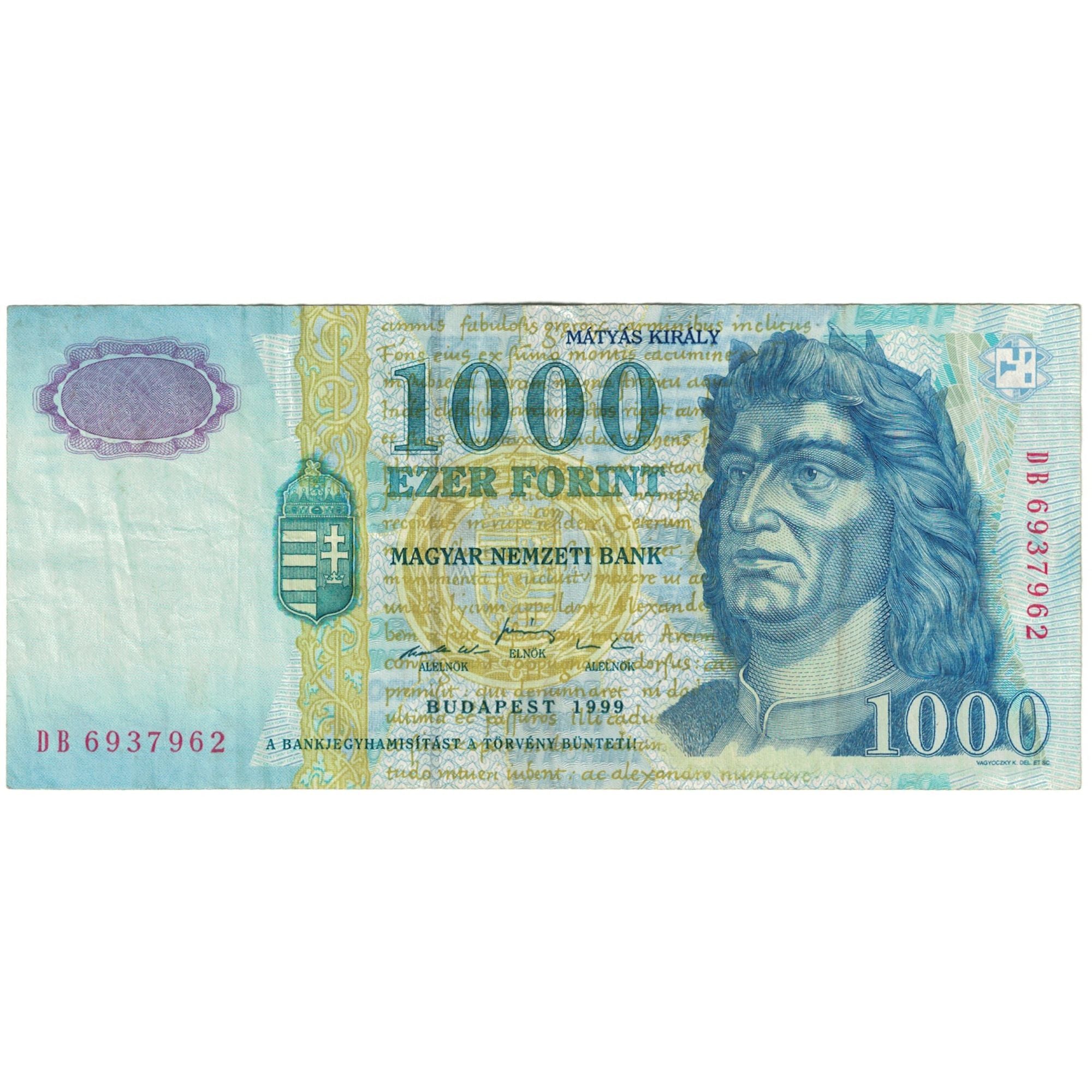 Biljet, Hongarije, 1000 Forint, 2015, TTB