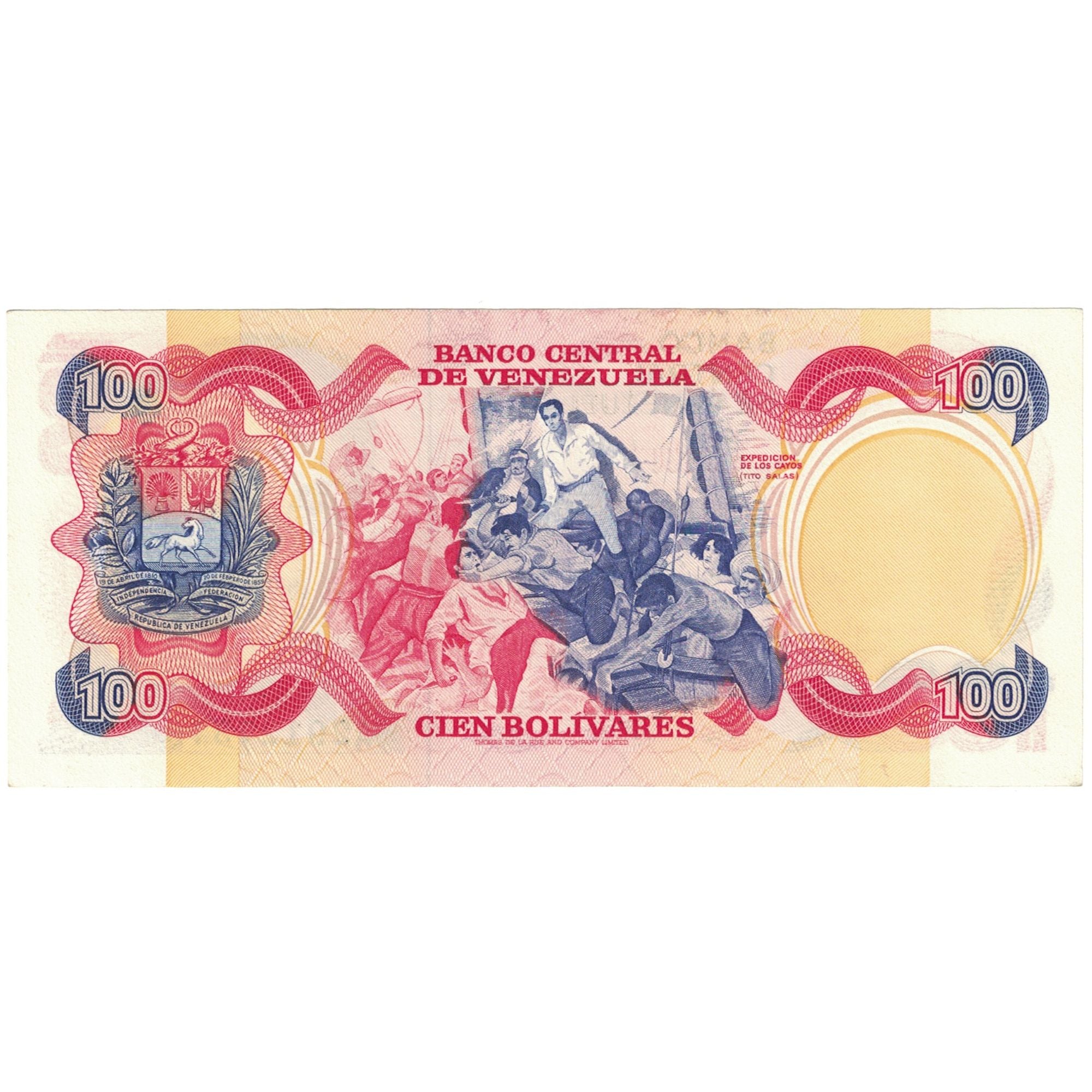 Billete, 100 Bolivares, 1980, Venezuela, 1980-01-29, KM:59s, UNC