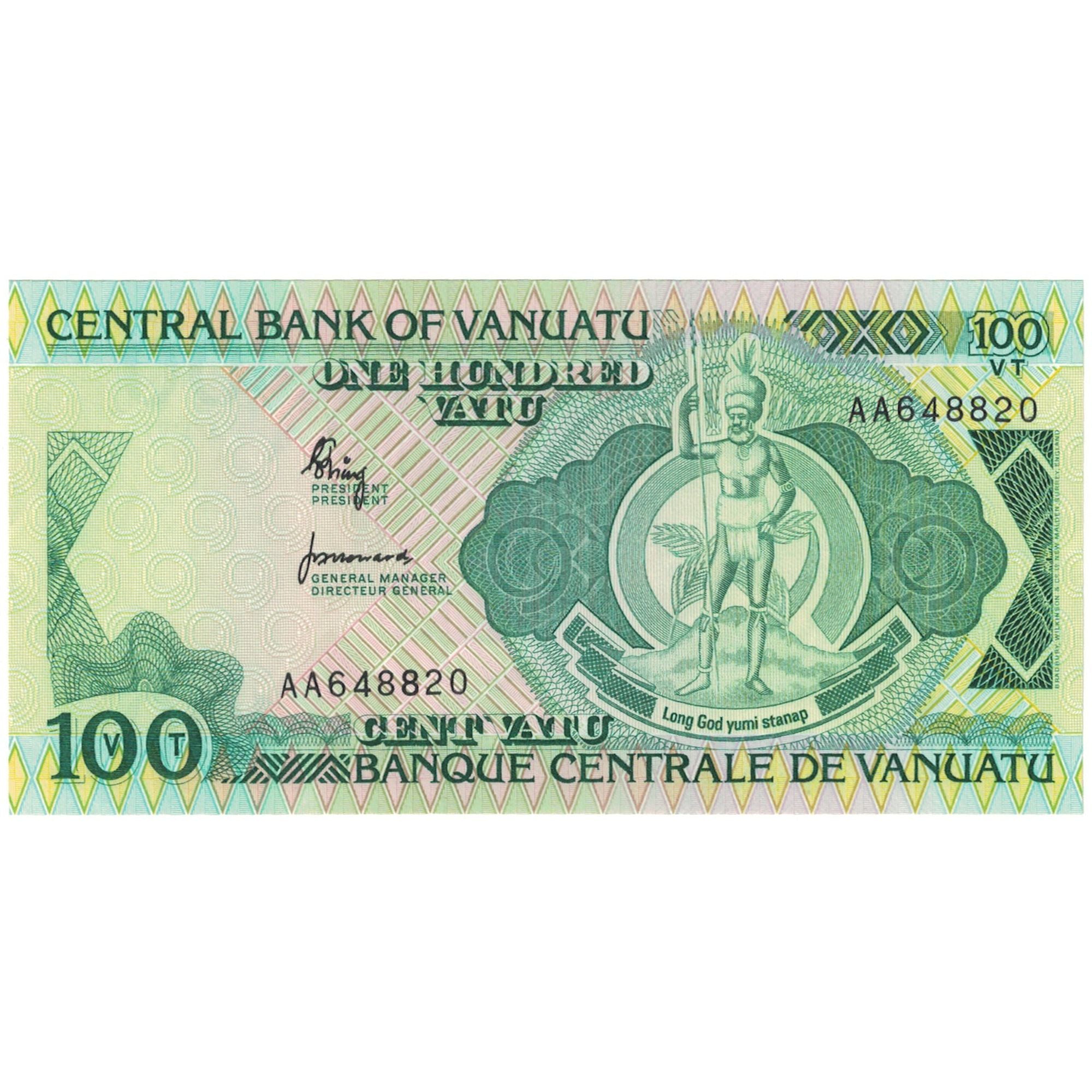 Nota, Vanuatu, 100 Vatu, Undated (1982), KM:1a, UNC(65-70)