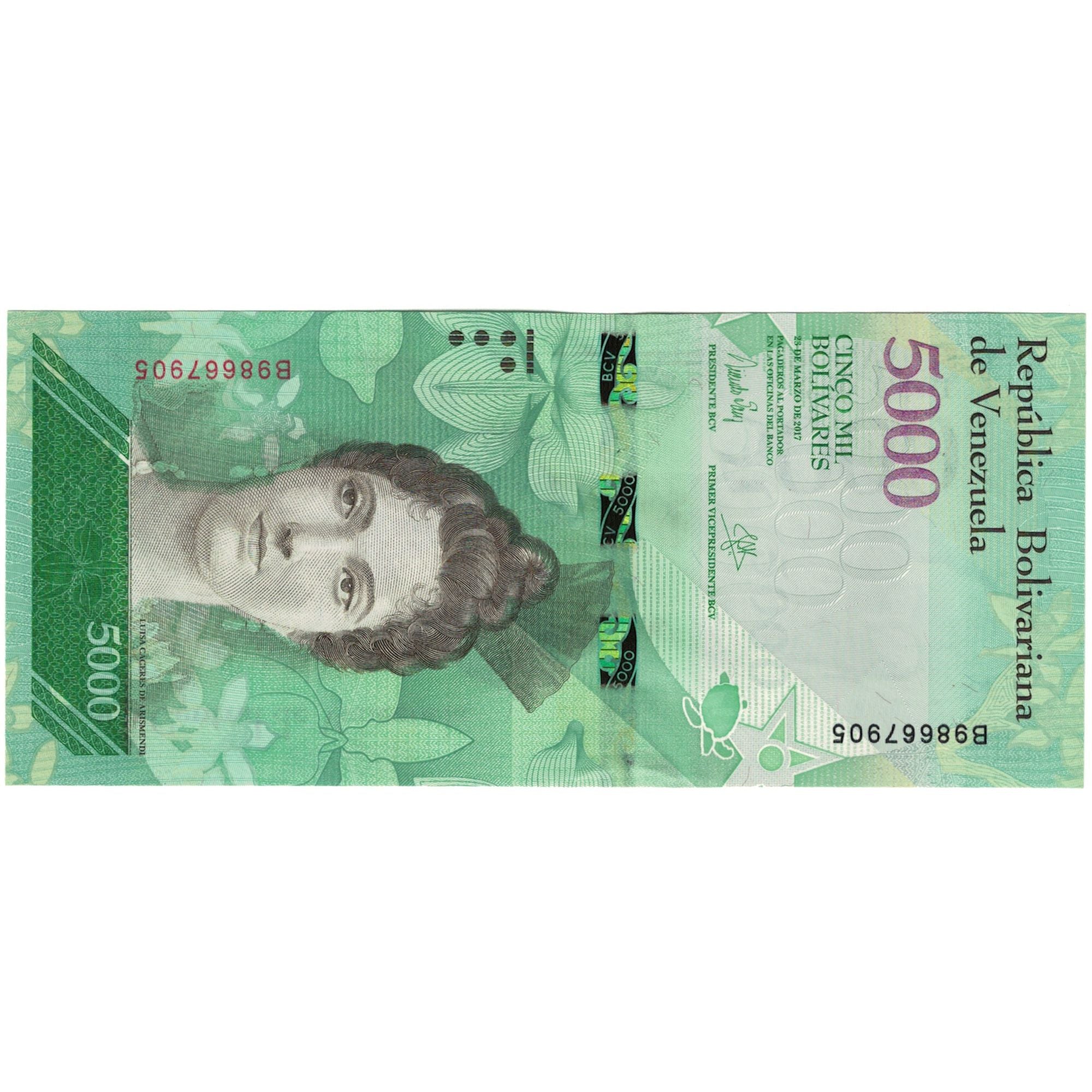 Billet, Venezuela, 5000 Bolivares, 2017, 2017-03-23, NEUF