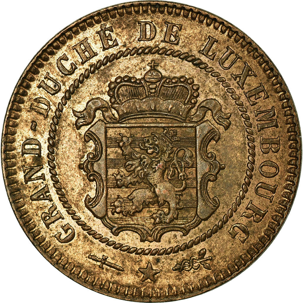 Coin, Luxembourg, William III, 5 Centimes, 1854, Utrecht, MS(60-62), Bronze