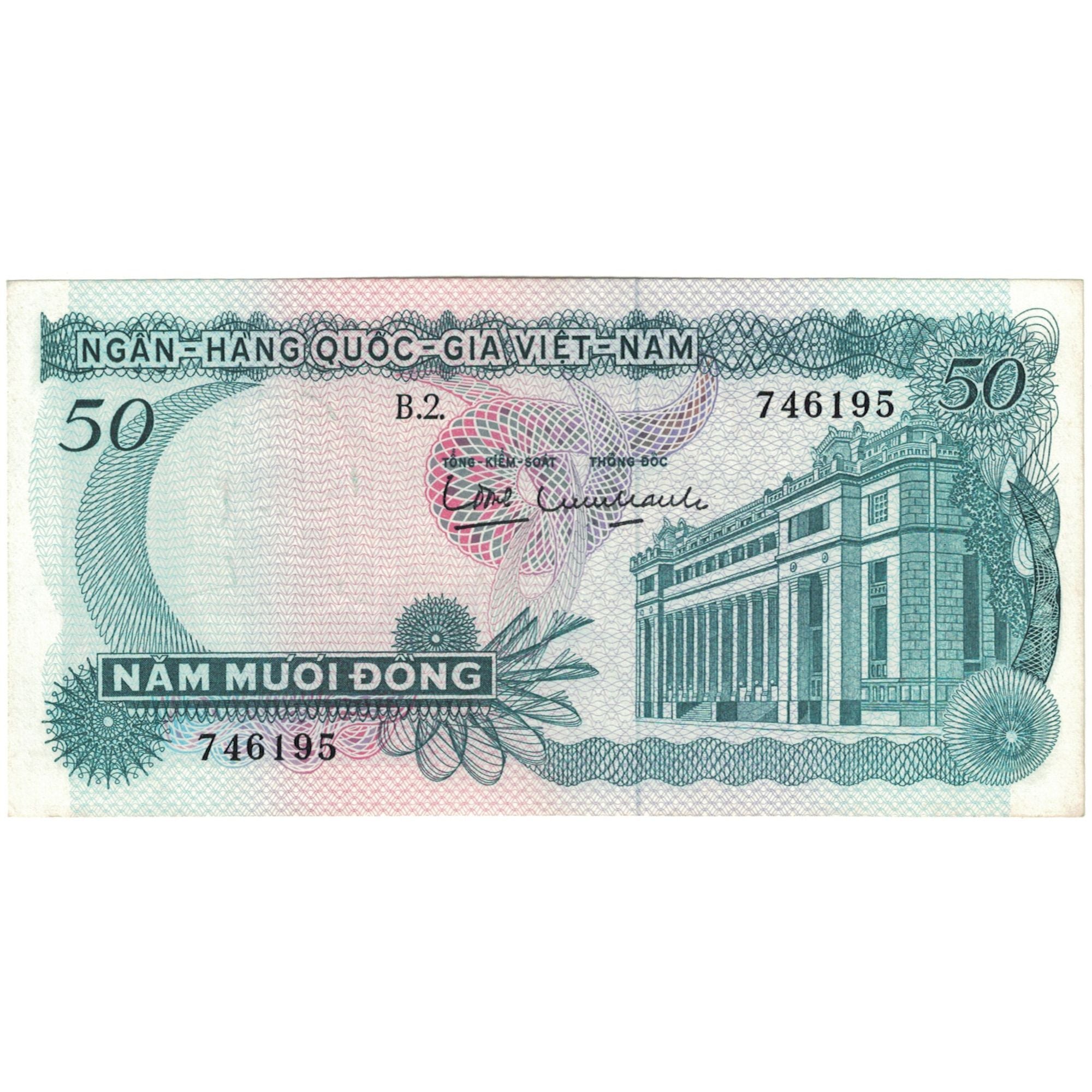 Billet, Viet Nam du Sud , 50 D<ox>ng, KM:25a, NEUF