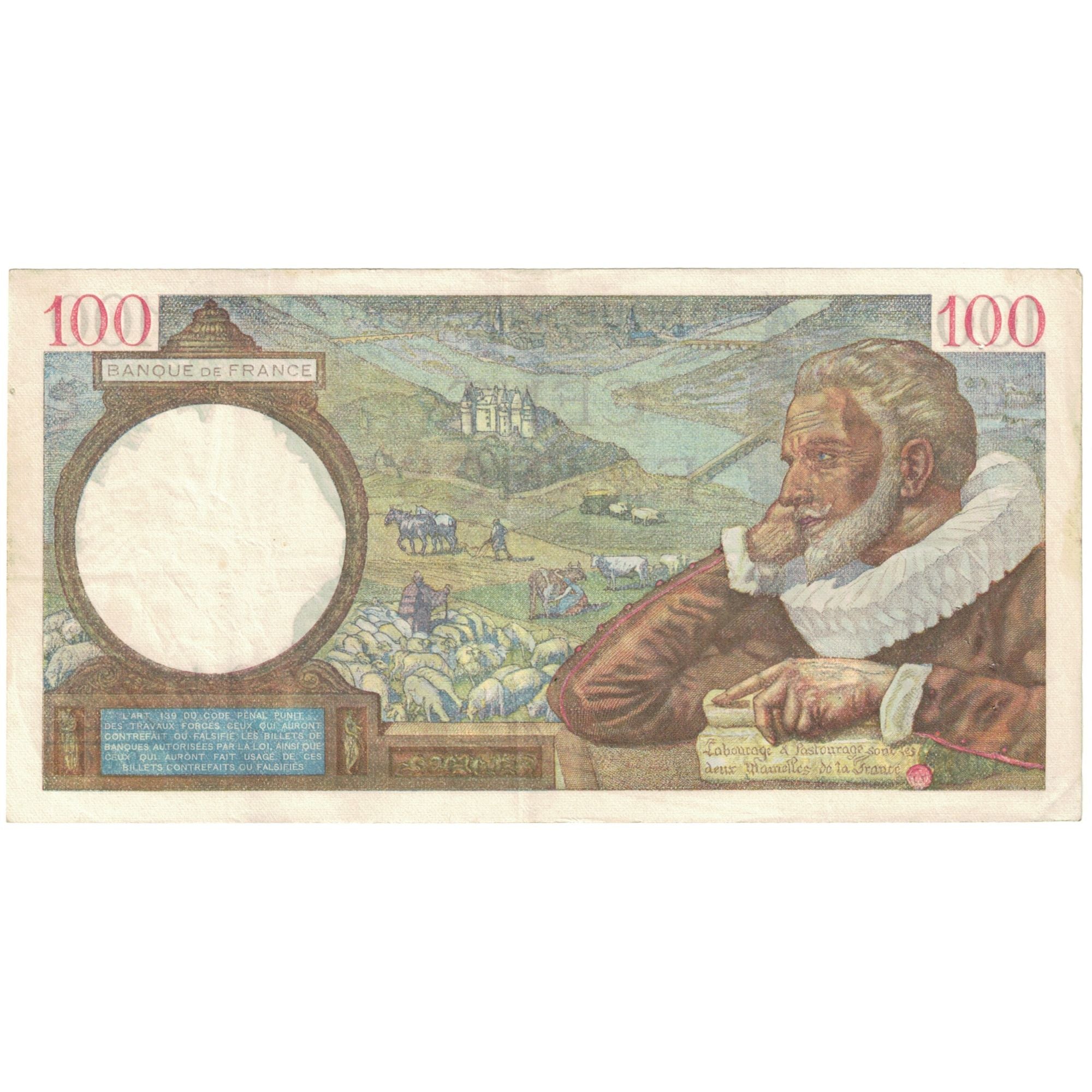 Francja, 100 Francs, Sully, 1940, V.14017 960, VF(30-35), Fayette:26.36, KM:94