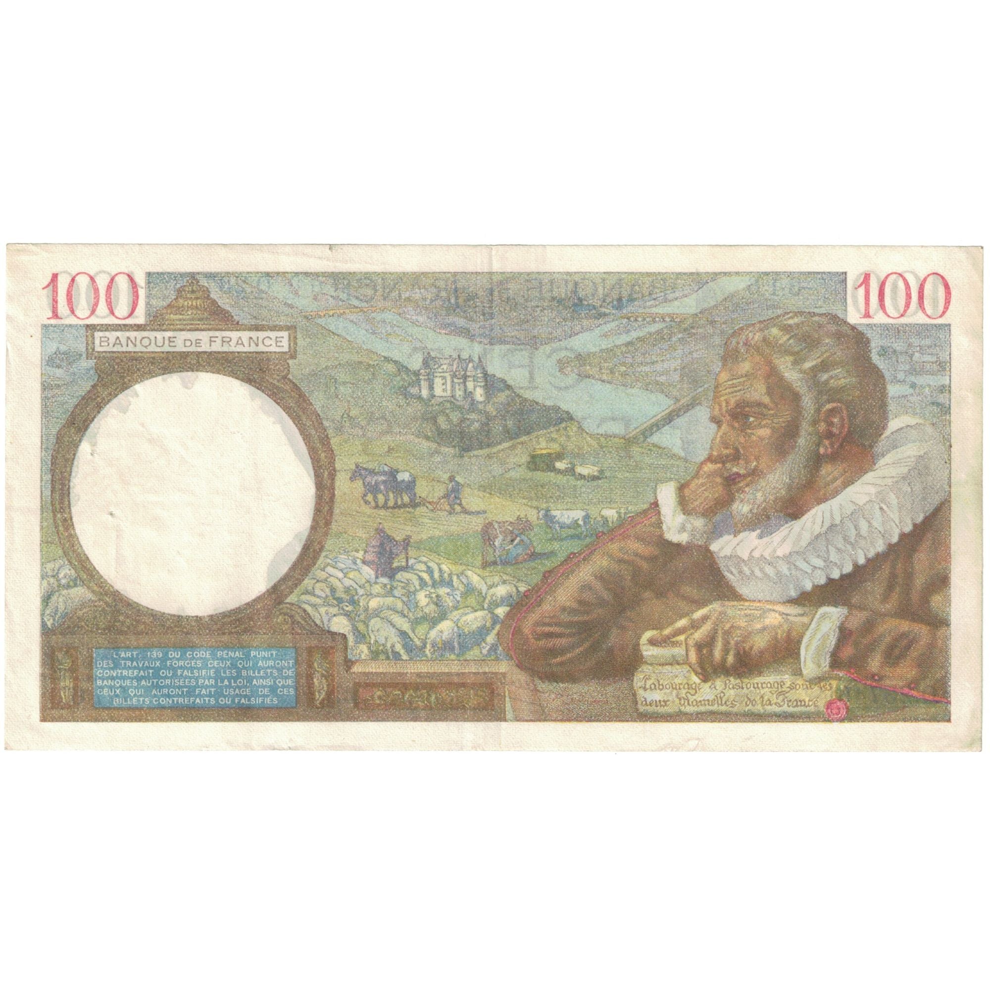 Francja, 100 Francs, Sully, 1941, Q.23746 316, EF(40-45), Fayette:26.56, KM:94