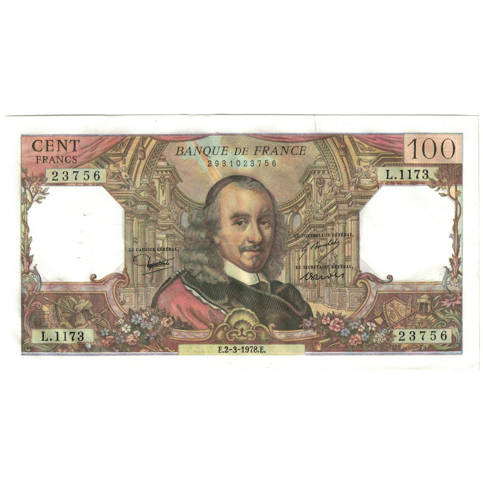 France, 100 Francs, Corneille, 1978, L.1173 23756, TTB, Fayette:65.62, KM:149b