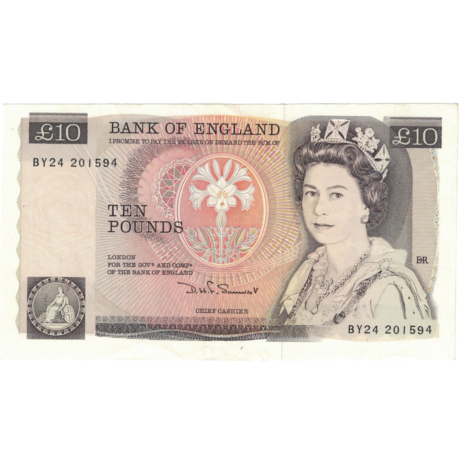Billet, Grande-Bretagne, 10 Pounds, 1975, KM:379d, SUP
