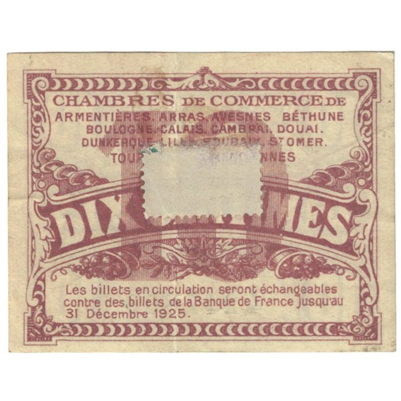 France, Lille, 10 Centimes, VG(8-10), Pirot:94-2