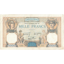 Banknot, Francja, 1000 Francs, Cérès et Mercure, 1938, 1938-10-27, EF(40-45)
