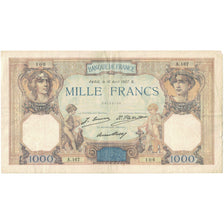Francia, 1000 Francs, Cérès et Mercure, A.167 106, BC+, Fayette:37.1, KM:79a