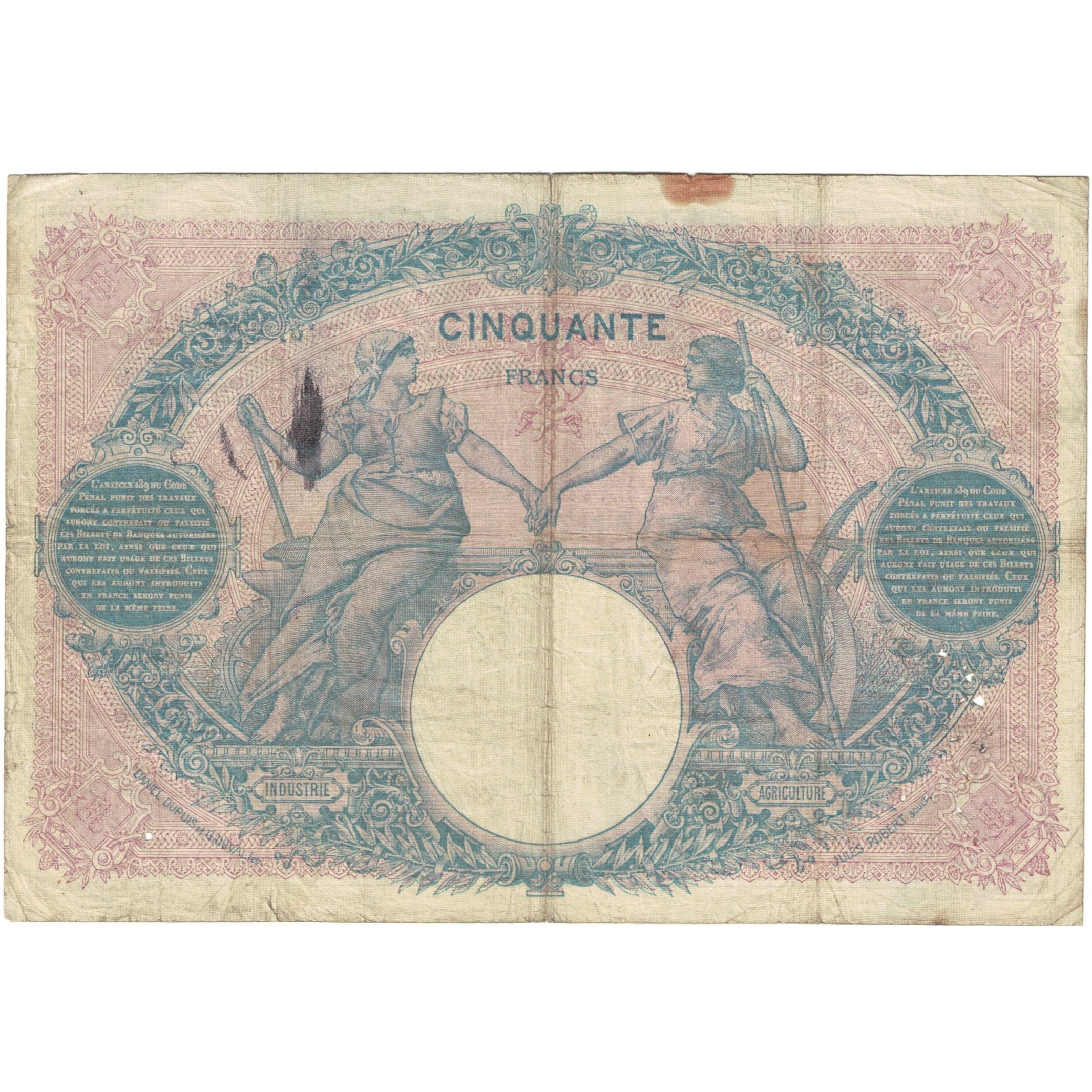 Frankreich, 50 Francs, 1906, D.2967 394, SGE, Fayette:14.18, KM:64d