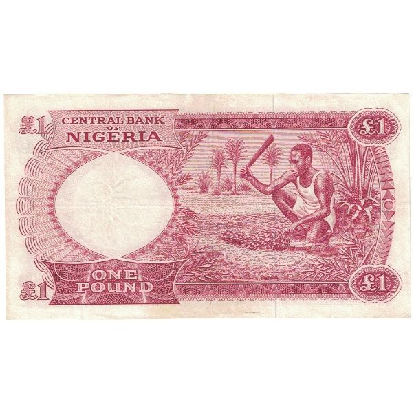 Geldschein, Nigeria, 1 Pound, KM:8, VZ