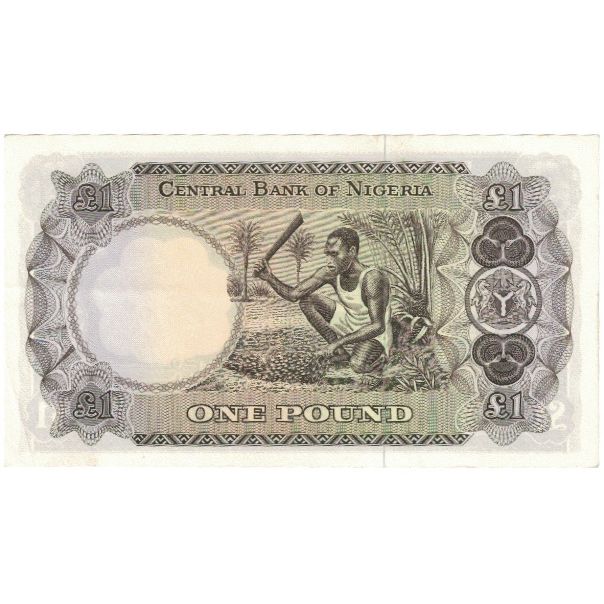 Geldschein, Nigeria, 1 Pound, Undated (1968), undated (1968), KM:12a, VZ+