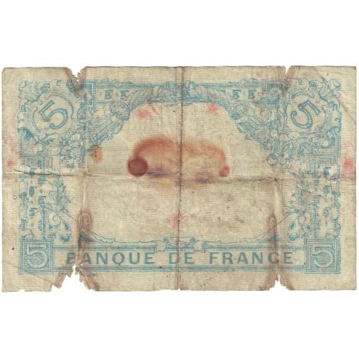 Frankreich, 5 Francs, Bleu, 1912, Z.960, SGE, Fayette:02.09, KM:70