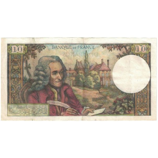 Frankreich, 10 Francs, Voltaire, 1967, B.322, SS, Fayette:62.26, KM:147b