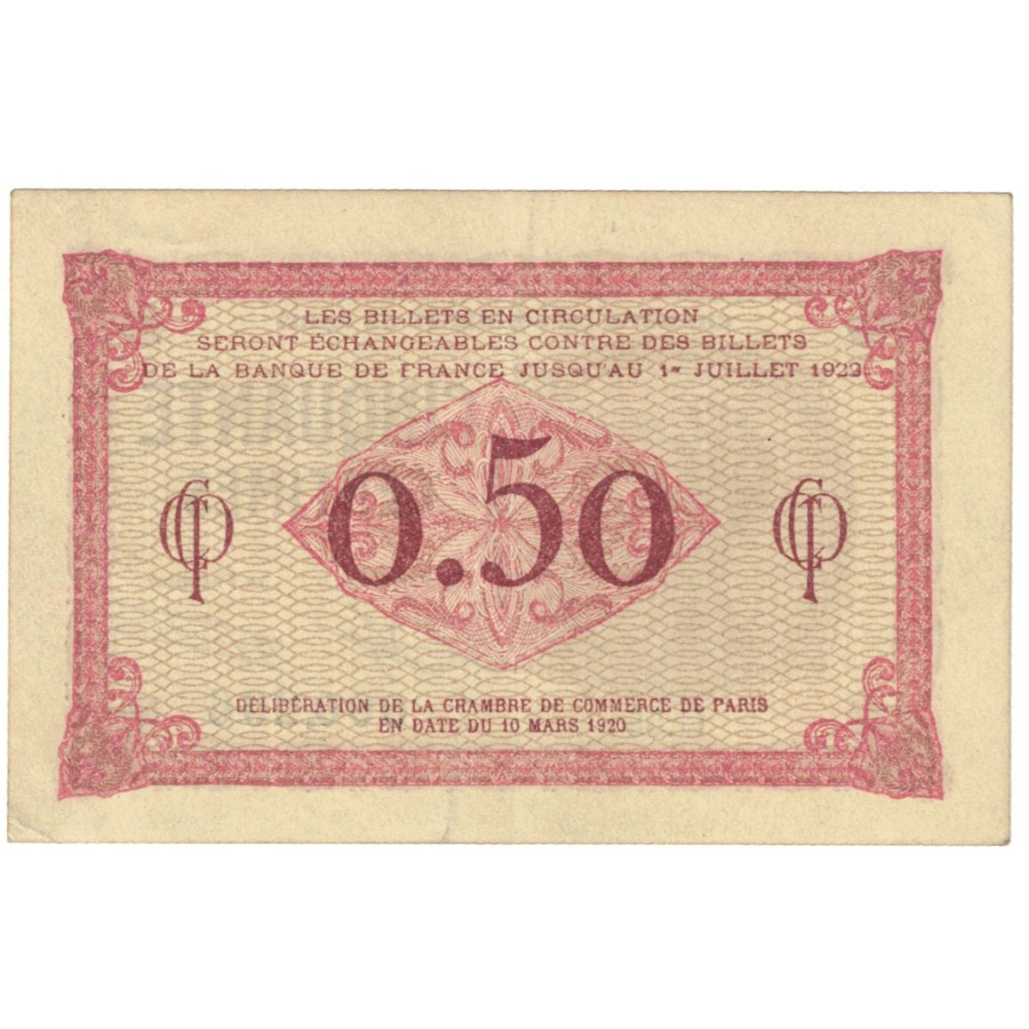 Francia, Paris, 50 Centimes, 1920, UNC, Pirot:97-10
