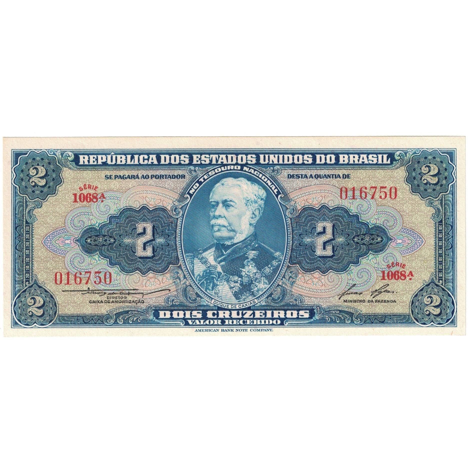 Nota, Brasil, 2 Cruzeiros, Undated (1956-58), KM:157Ac, EF(40-45)