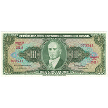 Banknote, Brazil, 10 Cruzeiros, 1962-1963, Undated (1962), KM:177b, EF(40-45)