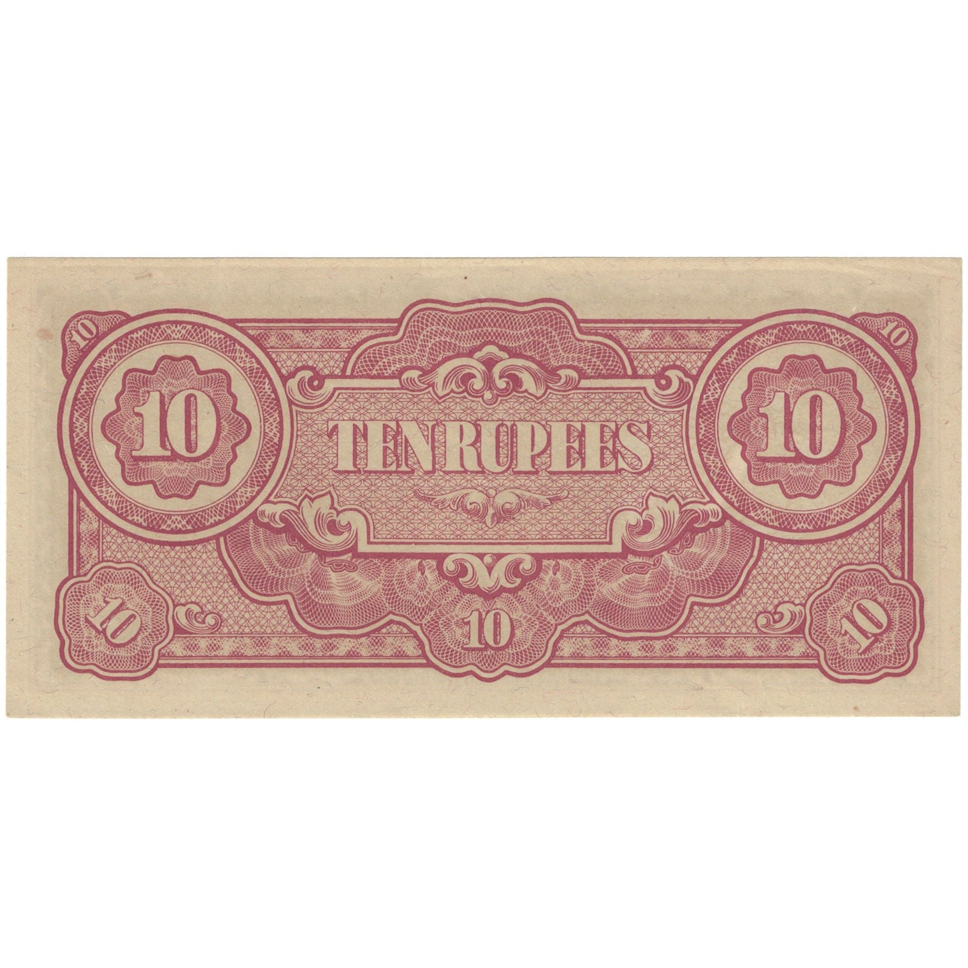 Nota, Birmânia, 10 Rupees, Undated (1942-44), KM:16a, UNC(65-70)