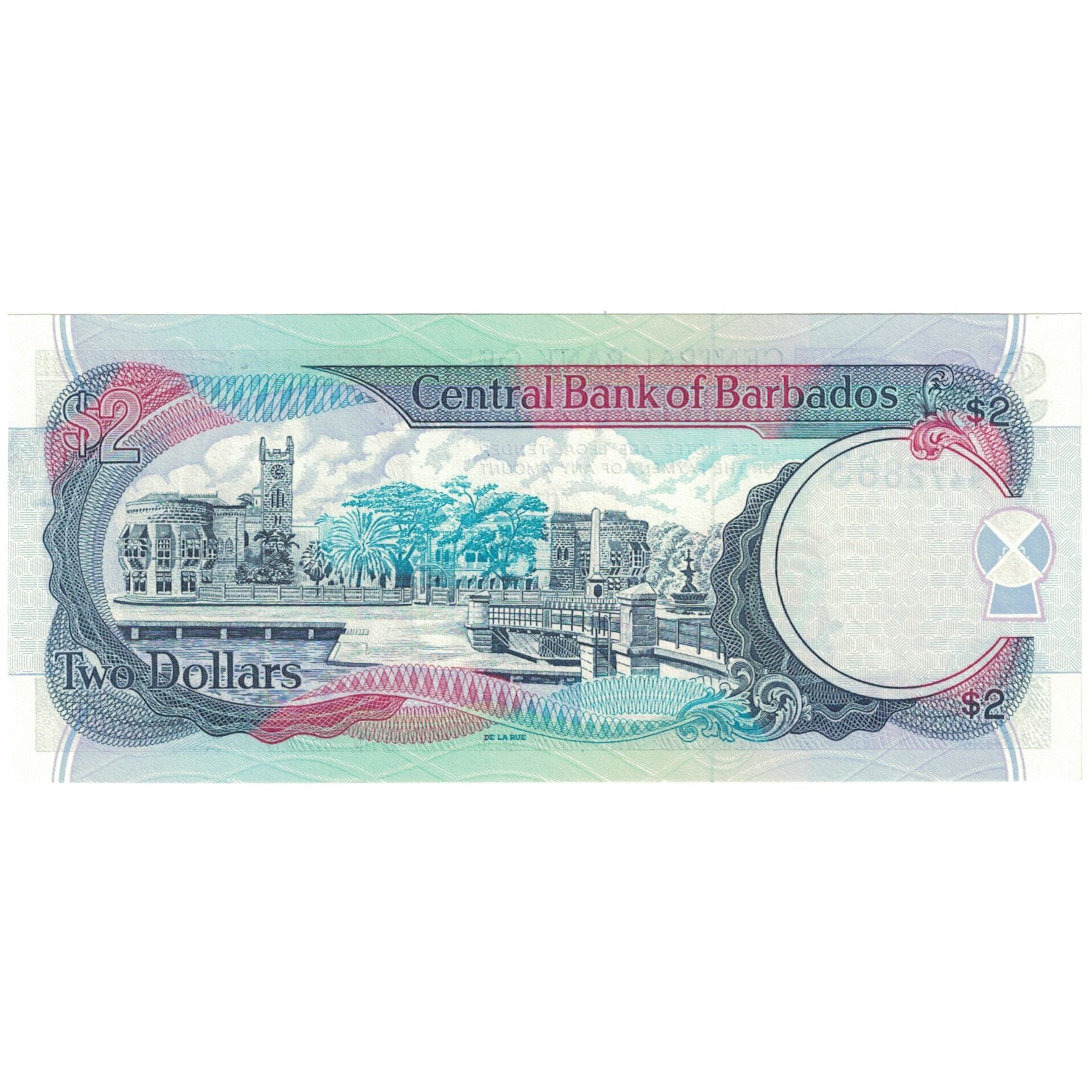 Banconote, Barbados, 2 Dollars, Undated (1986), KM:36, FDS