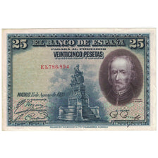 Banconote, Spagna, 25 Pesetas, 1925, KM:74b, MB