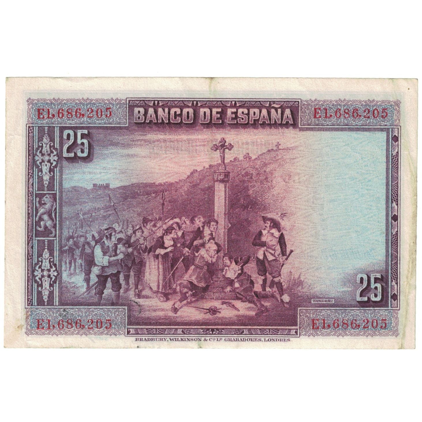 Banknote, Spain, 25 Pesetas, 1925, KM:74b, VF(20-25)