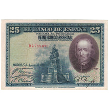 Banknot, Hiszpania, 25 Pesetas, 1925, KM:74b, VF(20-25)