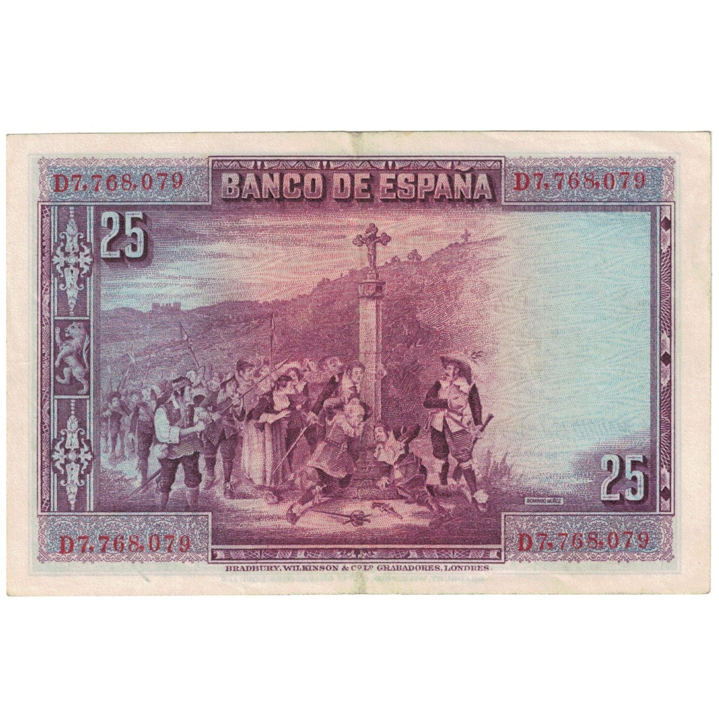 Banknot, Hiszpania, 25 Pesetas, 1925, KM:74b, VF(20-25)