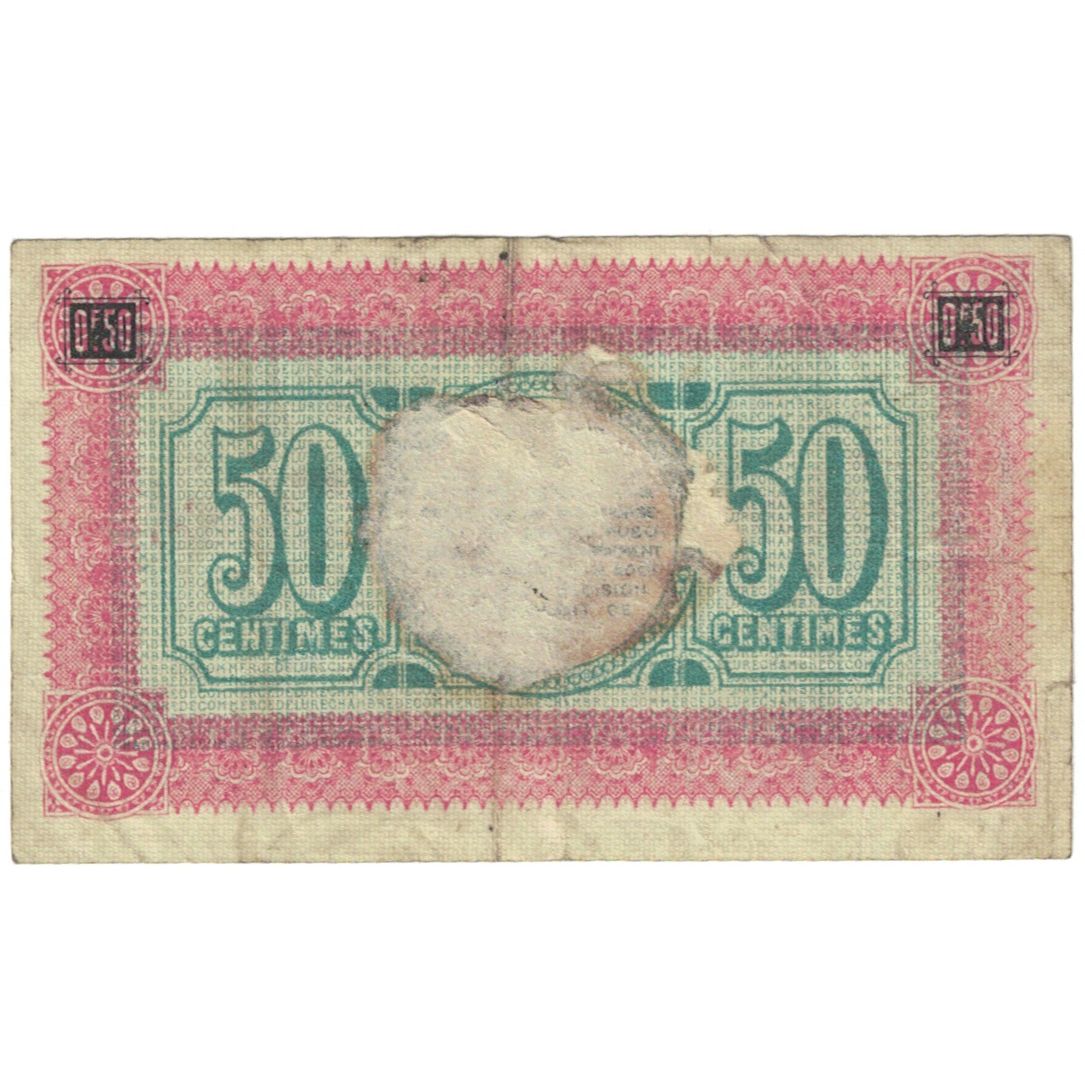 Frankrijk, Lure, 50 Centimes, 1918, Chambre de Commerce, TB, Pirot:76-24
