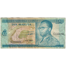 Banknote, Congo Democratic Republic, 10 Makuta, 1967, 1967-01-02, KM:9a