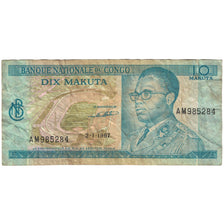 Banknote, Congo Democratic Republic, 10 Makuta, 1967, 1967-01-02, KM:9a