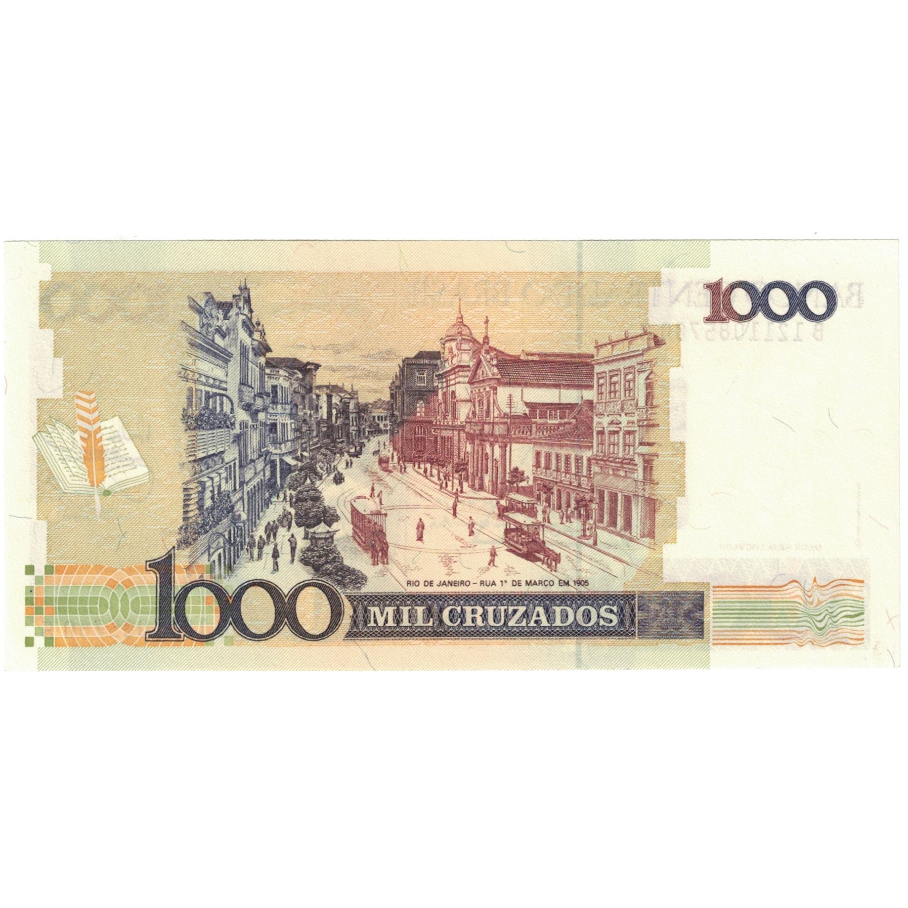 Billete, 1 Cruzado Novo on 1000 Cruzados, Undated (1989), Brasil, KM:216b, UNC