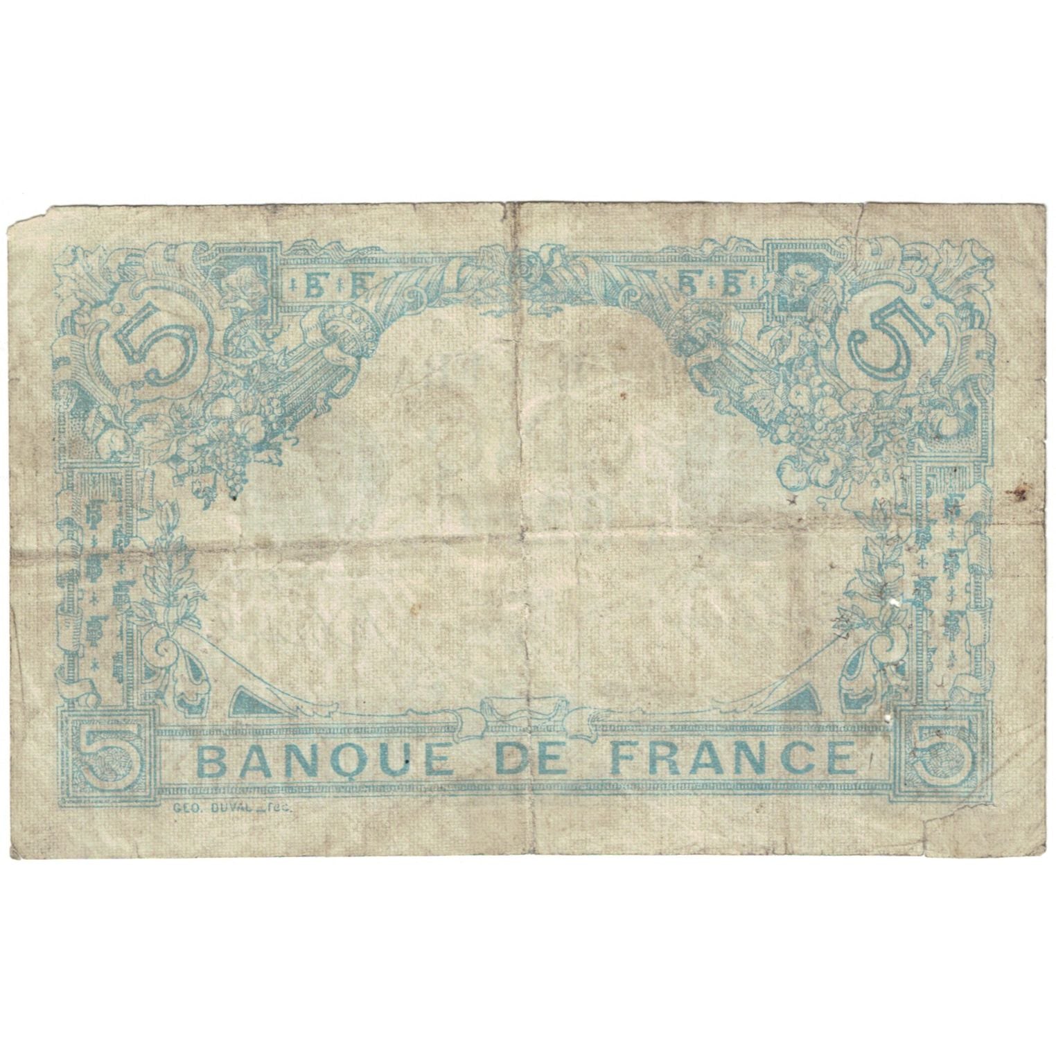 Frankreich, 5 Francs, Bleu, 1917, Q.16104, SGE+, Fayette:02.47, KM:70