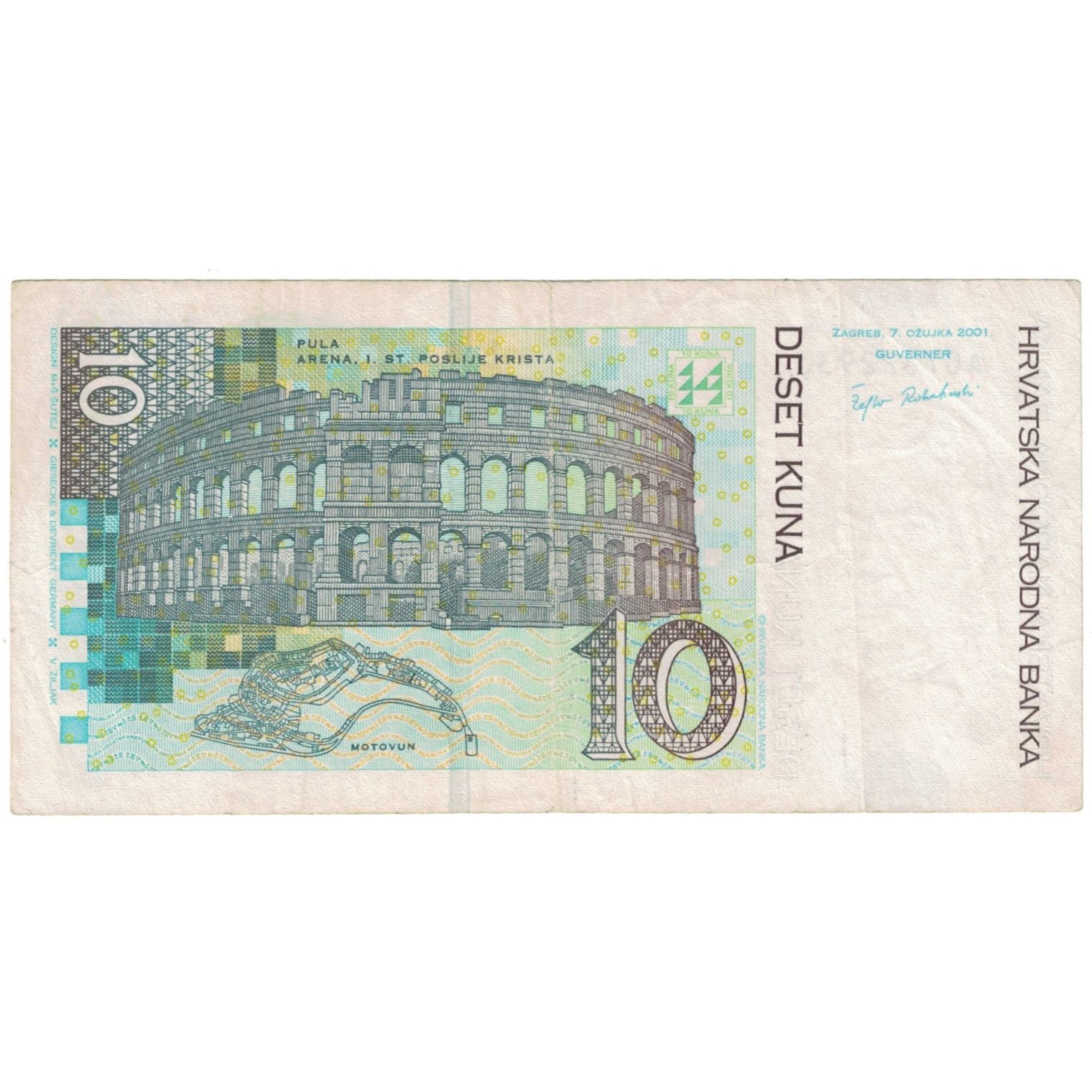 Banknote, Croatia, 10 Kuna, 2001-03-07, KM:38, EF(40-45)