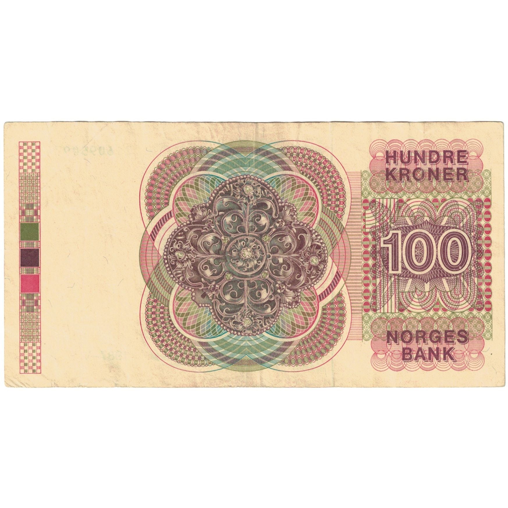 Nota, Noruega, 100 Kroner, 1987, KM:43c, AU(50-53)