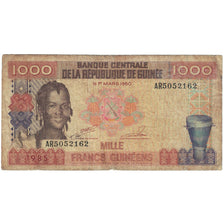 Billet, Guinée, 1000 Francs, 1985, KM:32a, B+